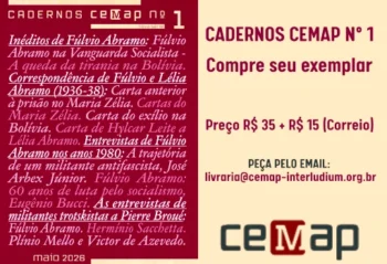 Cartaz de venda de "Cadernos Cemap nº 1 – nova série"