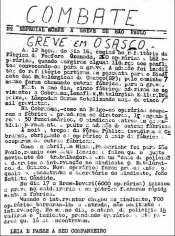 Combate especial sobre a greve de Osasco