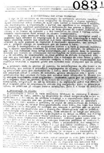 Informe Nacional nº 4, dezembro de 1968
