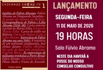 Cartaz de lançamento da nova série dos "Cadernos Cemap"