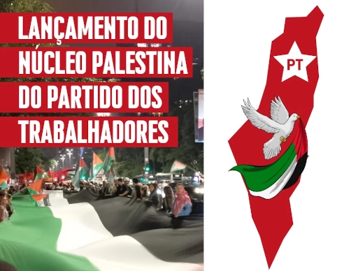 Cartaz de lançamento do Núcleo Palestina do PT recortado2