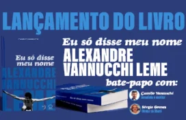 Outro cartaz do Sindicato dos Jornalistas de lançamento do livro sobre Alexandre Vannucchi Leme