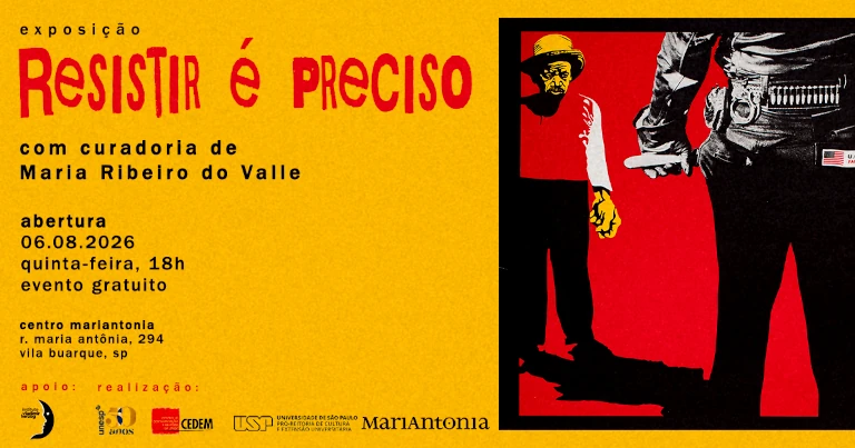 Cartaz da exposição "Resistir é preciso"